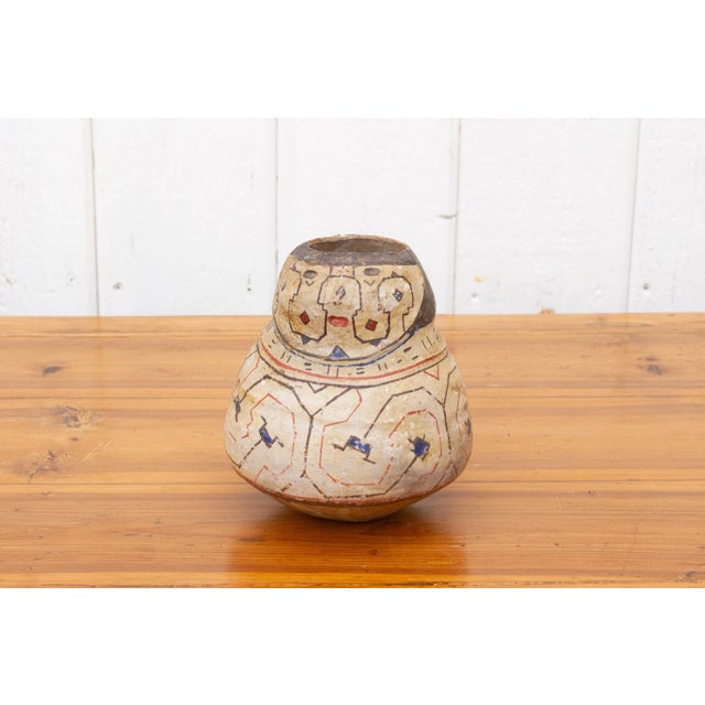 Rustic Original Multicolor Peruvian Shipibo Vessel For Sale - Image 3 of 8