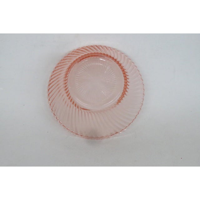 Federal Glass Federal Glass Pink Depression Era Cereal Bowl Diana Swirl Optic Pattern 4942b For Sale - Image 4 of 11