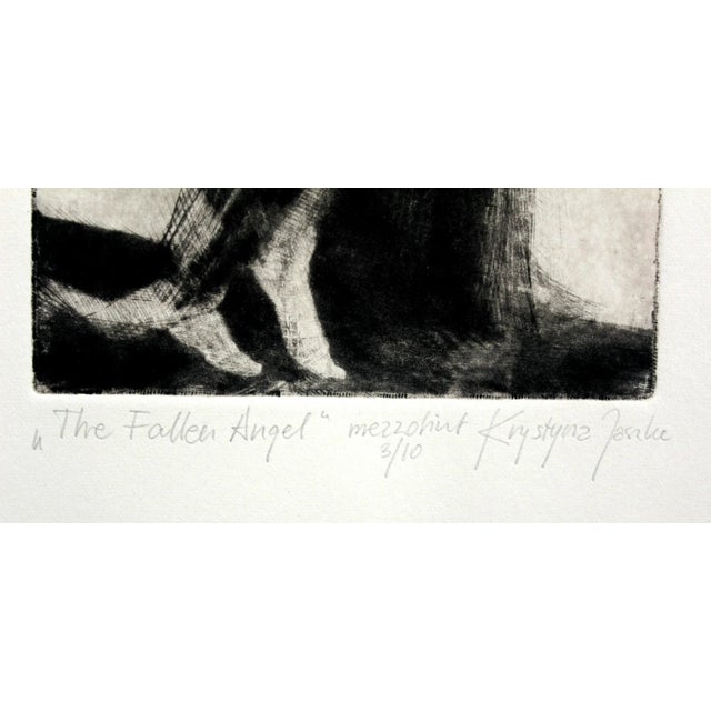 Krystyna Jaszke, Fallen Angel, Mezzotint on Paper, 2013 For Sale - Image 3 of 7