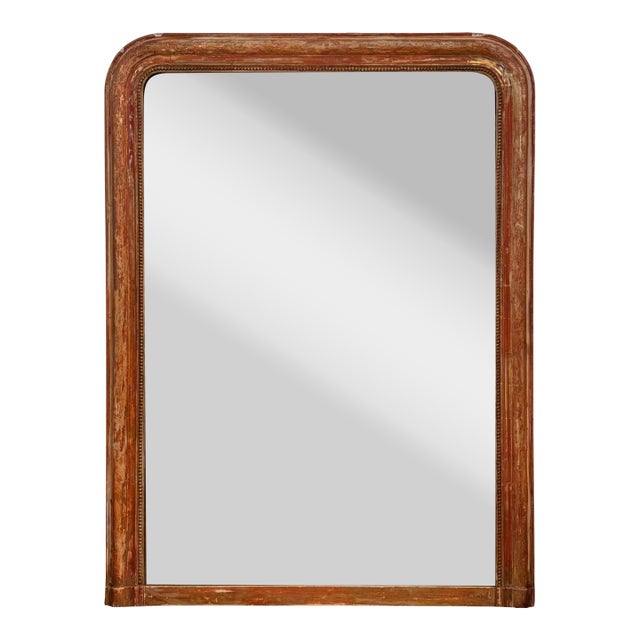 Louis Philippe Giltwood Mirror With Beaded Inner Slip For Sale