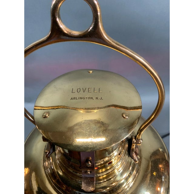 Solid Brass Ship's Lantern by F.H. Lovell Co. of Arlington, New Jersey For Sale In Boston - Image 6 of 7