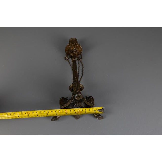 Late 19th Century Napoleon III French Spelter Candleholder, 1890s For Sale - Image 18 of 18