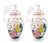 Chinoiserie Tobacco Leaf Glass Christmas Tree Ornaments - Set of 2 For Sale