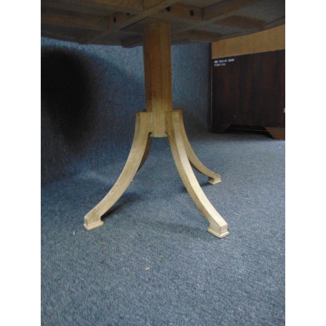 Late 20th Century Gustavian Style White Oak Inlaid Dining Table For Sale - Image 5 of 7