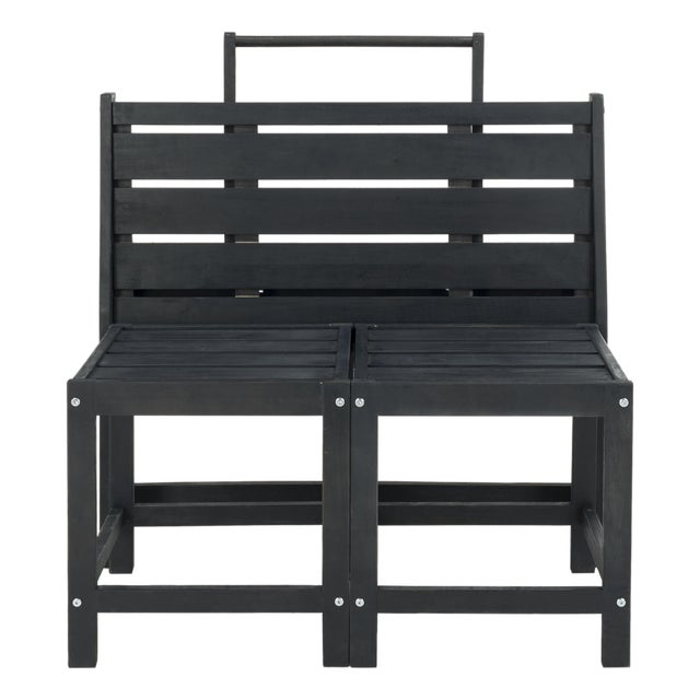 Belamy Outdoor Transformer Bench in Dark Slate Grey For Sale