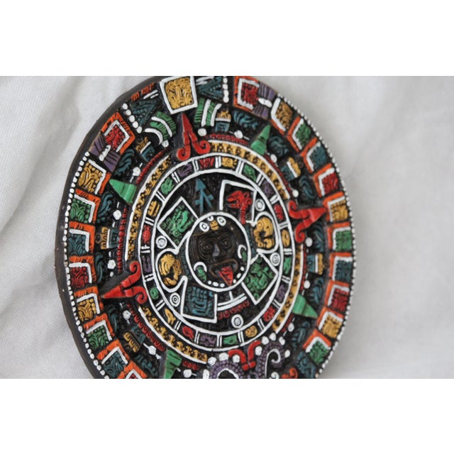 Black Vintage Aztec Wall Calendar, 1950s For Sale - Image 8 of 17