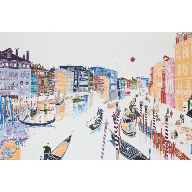 Venice, 1979 Signed Screenprint by Mori Shizume For Sale