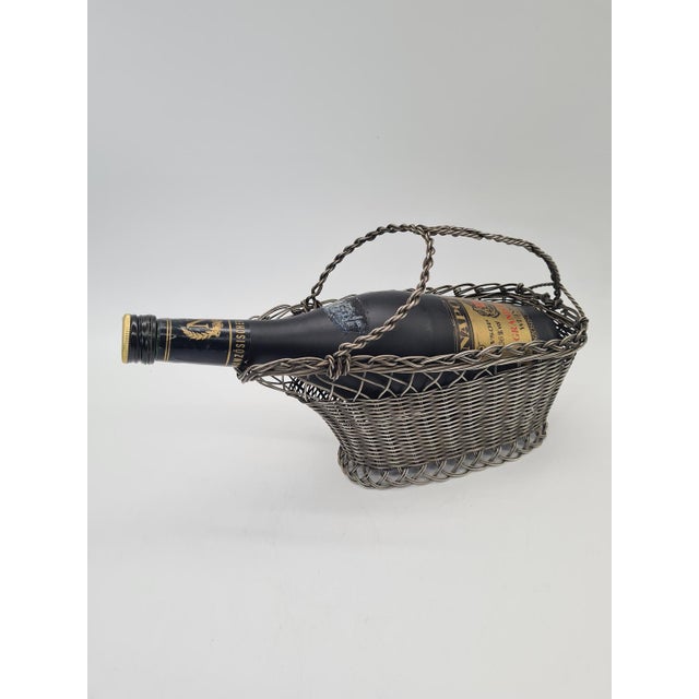 Vintage French Style Metal Wine Baskets or Bottle Holders, 1970s, Set of 2 For Sale - Image 11 of 13