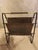 1960s Mid-Century Modern Three-Tier Newspaper Rack in Brass and Leather, 1960s For Sale - Image 5 of 9