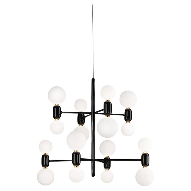 Aballs Chandelier 8 Black Suspension Lamp by Jaime Hayon for Parachilna For Sale - Image 12 of 12