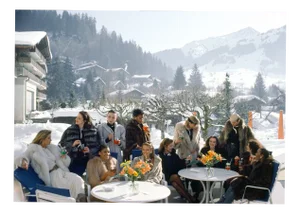 Slim Aarons, Drinks at Gstaad, C-Print Photograph