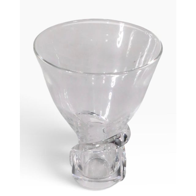 Glass Mid 20th Century Steuben Crystal Twist Vase For Sale - Image 7 of 8