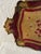 Mediterranean Vintage Ornate Italian Burgundy & Gold Florentine Tray For Sale - Image 3 of 6