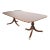 Baker Furniture Style Georgian Banded Mahogany Double Pedestal Extension Dining Table, Newly Refinished For Sale