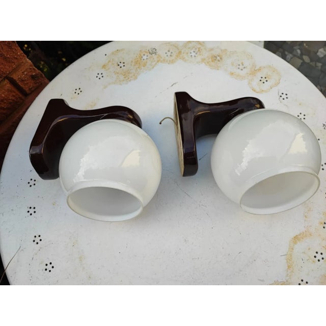 1970s Ceramic Wall Lamp from Łaszkiewicz, Łask, Kościan, 1970s For Sale - Image 5 of 9