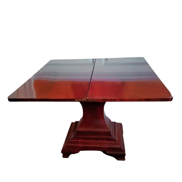 Traditional 19th Century Vintage American Empire Game Table in the Grecian Style For Sale - Image 3 of 4