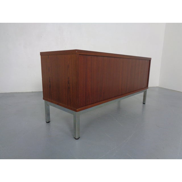 Wood Small Rosewood Office Sideboard with Sliding Doors, Germany, 1960s For Sale - Image 7 of 17