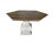 French Distressed Hexagonal Dining Table With Cast Pedestal For Sale