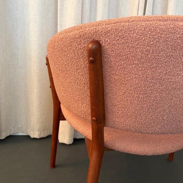 Blush Scandinavian Modern Model Nd83 Lounge Chair by Nanna Ditzel for Willadsen For Sale - Image 8 of 10