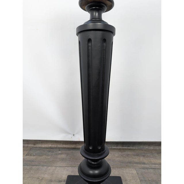 Pedestal Stand in Black Wood For Sale - Image 6 of 14