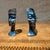 1960s Blue and Gold-Toned Bust Figurines Male & Female Paper Weights For Sale - Image 5 of 15