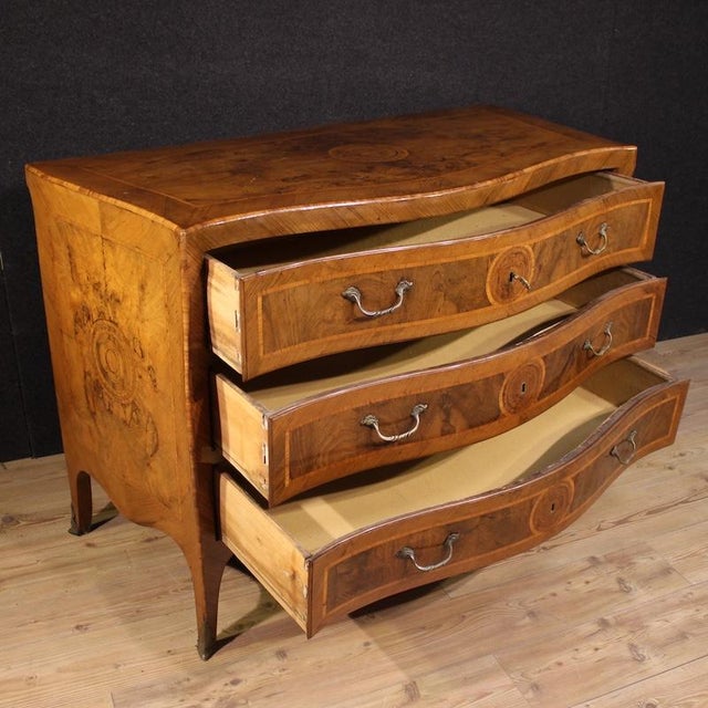 Wood Antique Neapolitan Louis XV Chest of Drawers, 1770 For Sale - Image 7 of 13