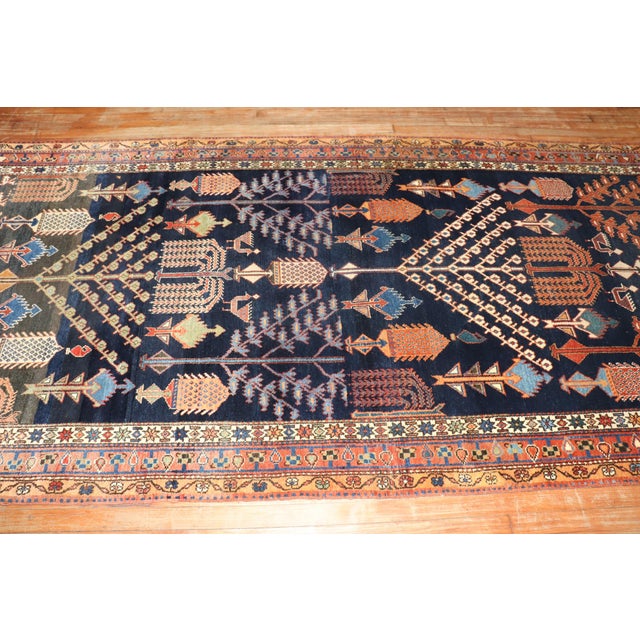 Persian Early 20th Century Zabihi Collection Tribal Persian Weeping Willow Tree Gallery Rug - 5' x 13'2" For Sale - Image 3 of 10