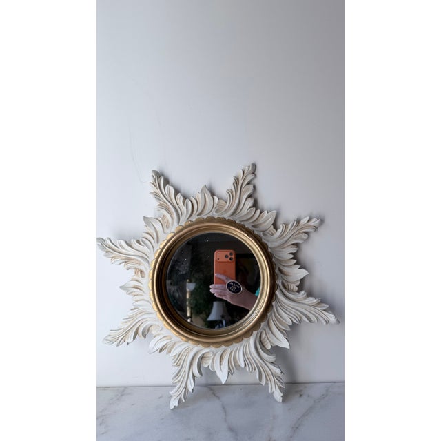 Vintage 1970s Italian Baroque Sunburst Wall Mirror by Euromarchi s.r.l. For Sale - Image 16 of 16