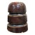 Antique Dark Brown Mushroom Cap Glazed Ceramic Insulator For Sale