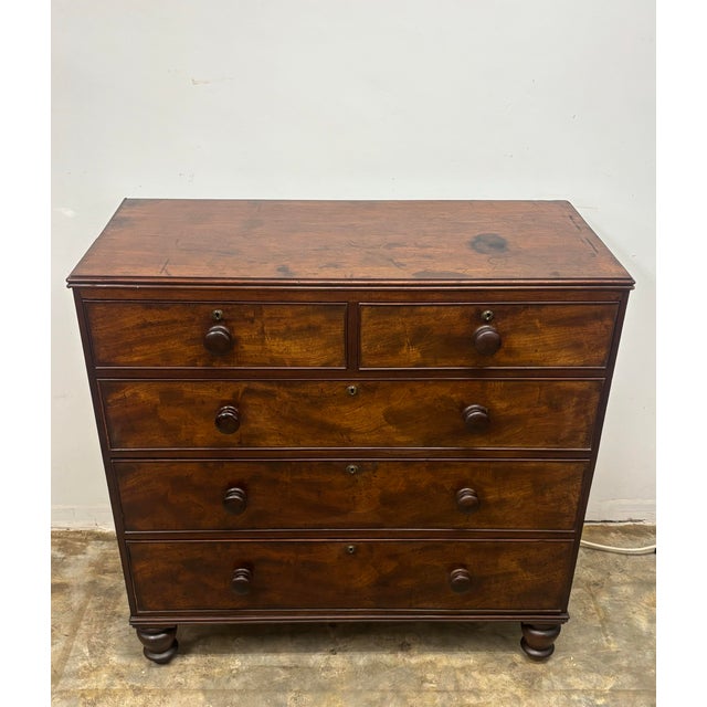 19th Century English Mahogany Chest of Drawers For Sale - Image 10 of 11
