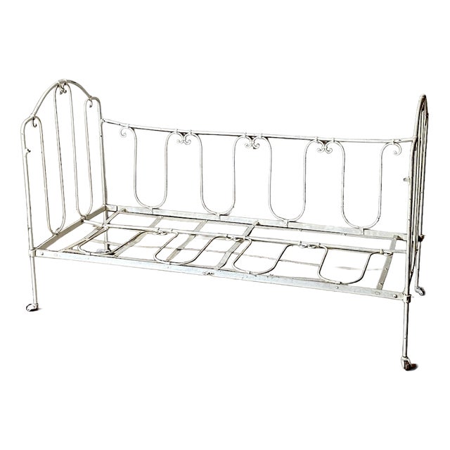 Vintage Wrought Iron Daybed, 1950s For Sale