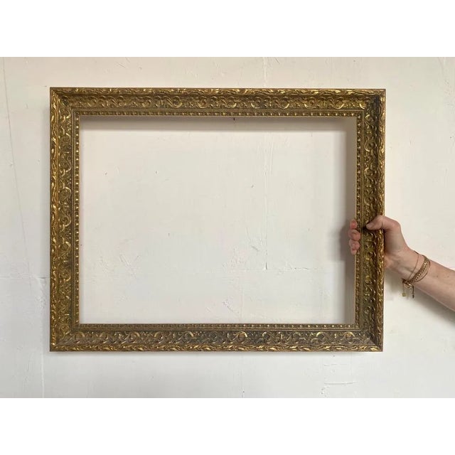 Bohemian Wooden Golden Frame For Sale - Image 6 of 6