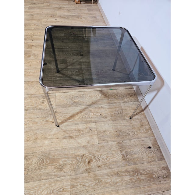 Mid-Century Modern Coffee Table in Chrome and Smoked Glass, Italy, 1970s For Sale - Image 16 of 18