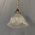 Small Pressed Glass Pendant Lamp with Chain and Ceiling Rose from Holophane, 1930s For Sale - Image 15 of 18