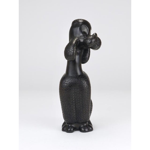 Black Poodle Figurine attributed to Leopold Anzengruber, Austria, 1950s For Sale - Image 8 of 18