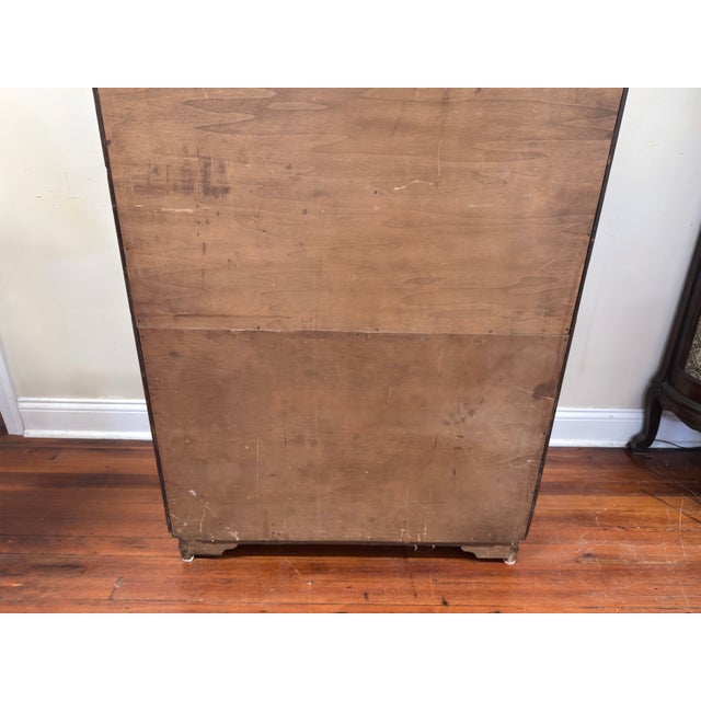 1940s Antique Deco Style Curved Wavefront Tall Dresser Chest of Drawers For Sale - Image 14 of 15