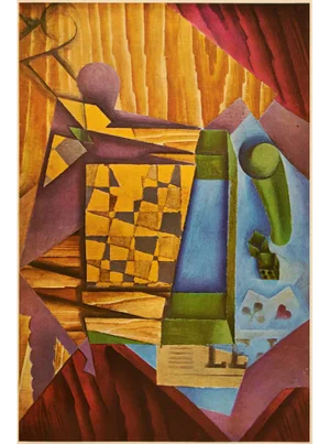 1940s After Juan Gris "Backgammon", First Edition Cubist Swiss Offset Lithograph