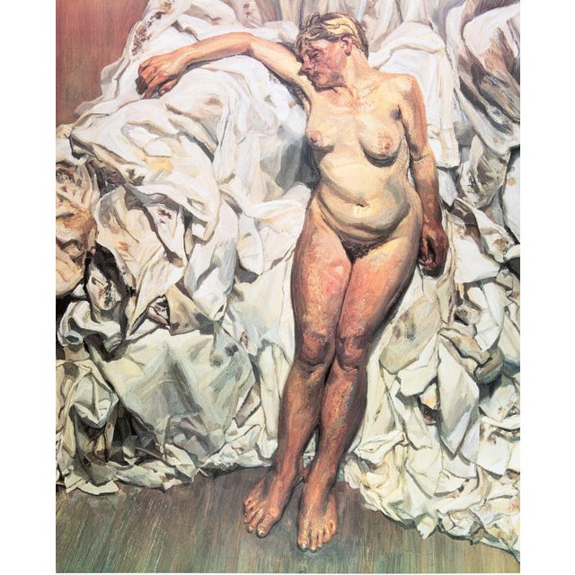 Lucian Freud (1922-2011) Nude with Pleated Sheets Original color poster after a painting by the artist On paper. Poster 50...