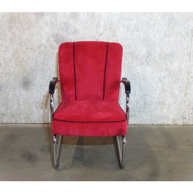 Textile Vintage Bauhaus Style Tubular Easy Chairs from Kovona NP, 1950, Set of 2 For Sale - Image 7 of 9