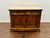 This lovely antique, solid mahogany wood sideboard has a unique and stunning peach with crimson veined marble top, 2...