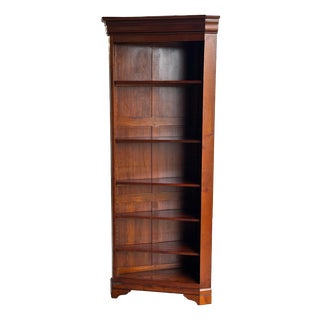 Corner Bookcase in Cherry Wood, 1920s For Sale