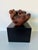 1980s 1980’s Vintage Hand-Carved Burlwood Abstract Sculpture on Black Laminate Base For Sale - Image 5 of 12