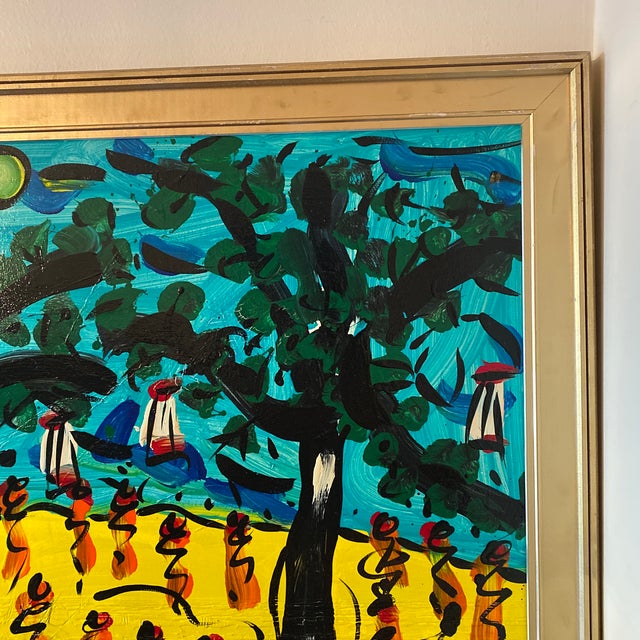 1970s Peter Keil Abstract Landscape Painting on Canvas, Framed For Sale In Atlanta - Image 6 of 12