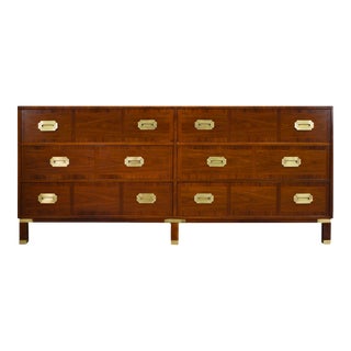 1970s Mid-Century Baker Milling Road Campaign Style Sideboard For Sale