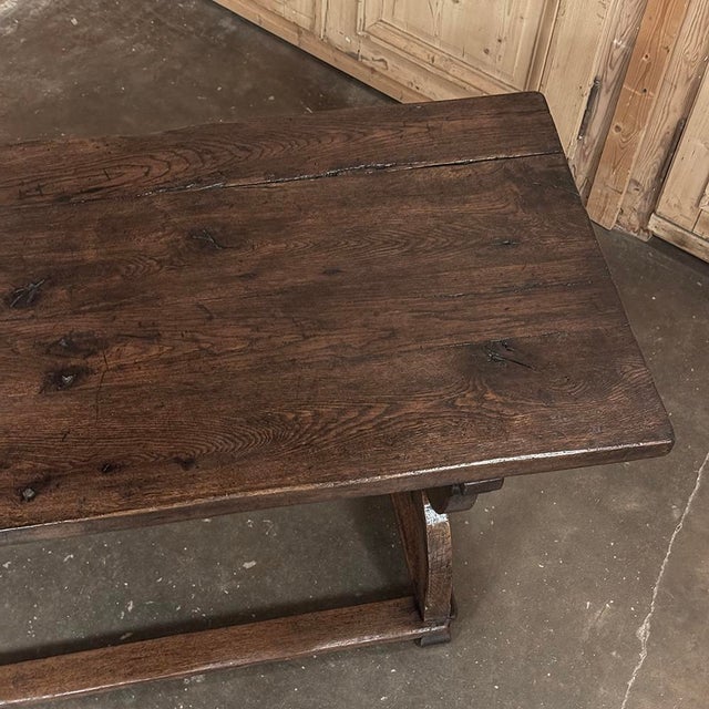 18th Century Spanish Oak Trestle Table ~ Console ~ Library Table For Sale - Image 18 of 18