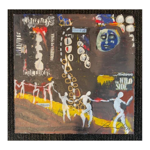 The Wild Side an Original Collage on Canvas by Susan Cohen For Sale
