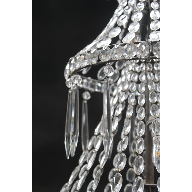Traditional Antique French Chandelier in Crystal, 1800s For Sale - Image 3 of 16