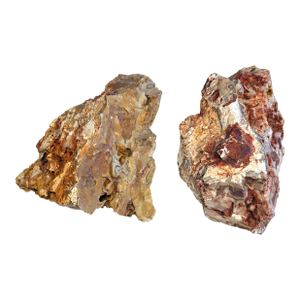 Curated Pair of Large Natural Agatized Jasper Stone Rock Architectural Specimens