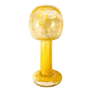 Circa 1975 Kaj Franck Finish Modern Yellow Glass Goblet For Sale