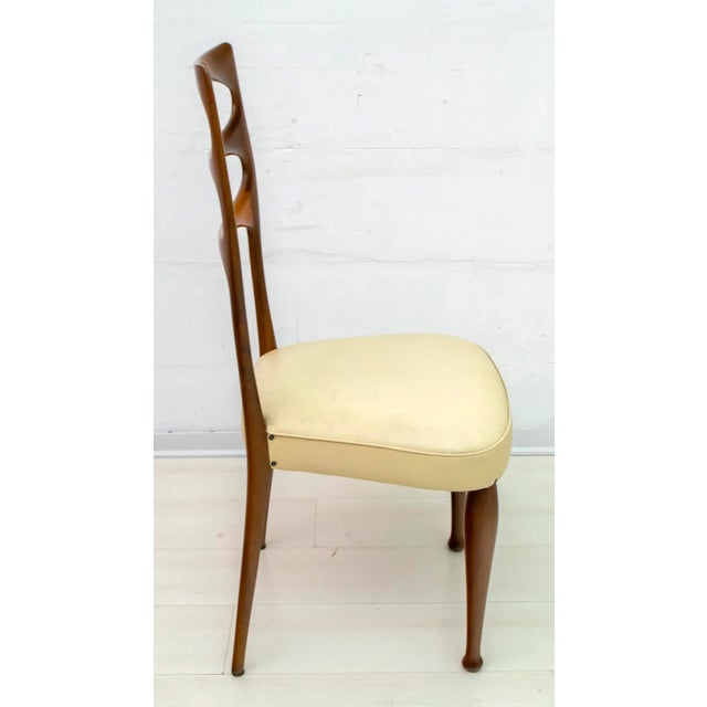 Wood Mid-Century Modern Mahogany Dining Chairs by Vittorio Dassi, 1950s, Set of 6 For Sale - Image 7 of 11